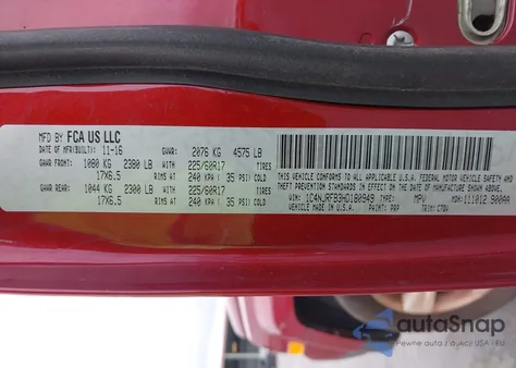 2017 Jeep Patriot Latitude 4X4 z USA, uszkodzony, nr VIN 1C4NJRFB3HD180949